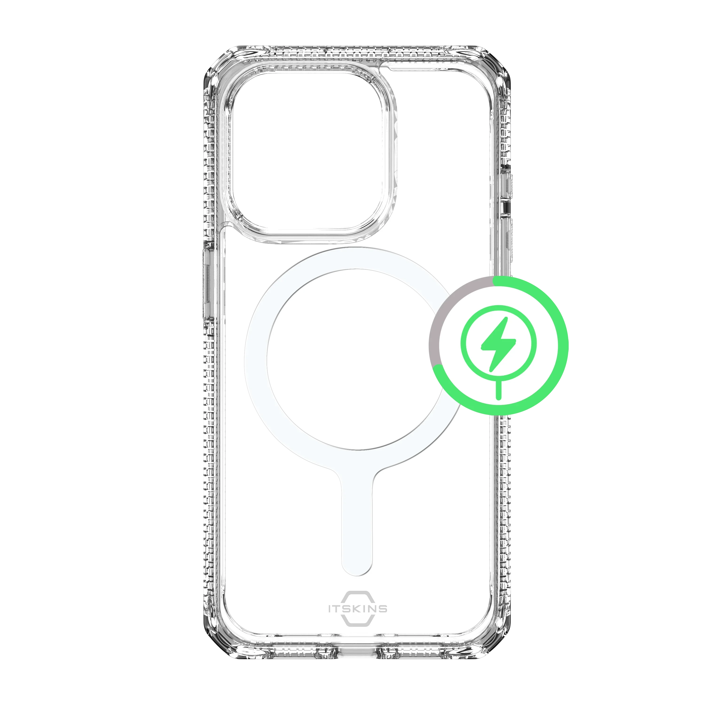Itskins Hybrid Clear iPhone 15 Pro Max Magsafe Case - Transparent - Tashqila Itskins Hybrid Clear iPhone 15 Pro Max Magsafe Case - Transparent - Tashqila